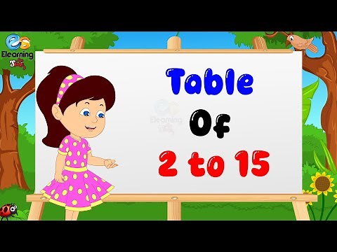 Table Of 2 to 15 | Learn Multiplication Table | Table For Kids | Kids Table | E-Learning Studio