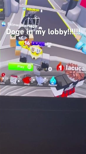 Guys doge is in my lobby!#doge#tivals#youtubeshorts #roblox