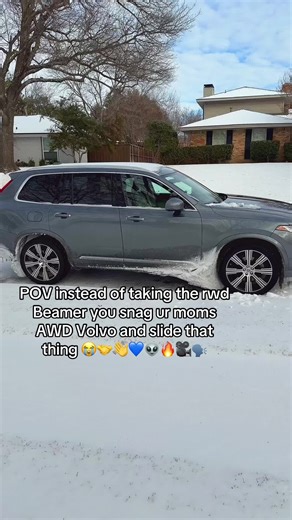Sliding Through Snow with AWD Volvo
