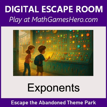 Exponents | Digital Math Escape Room Game