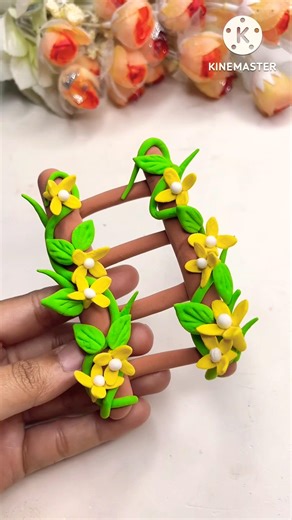 DIY idea 💡 super clay diye flower moi banano🌸#music #diy #trending #craft #youtubeshorts