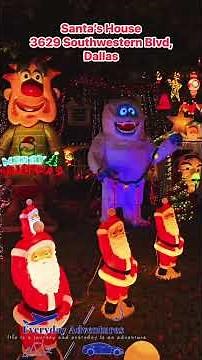 Santa's House Holiday Lights Display 2025 | Holiday Lights | Santa House University Park Dallas