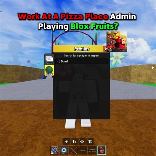 Playing Blox Fruits in Work At A Pizza Place