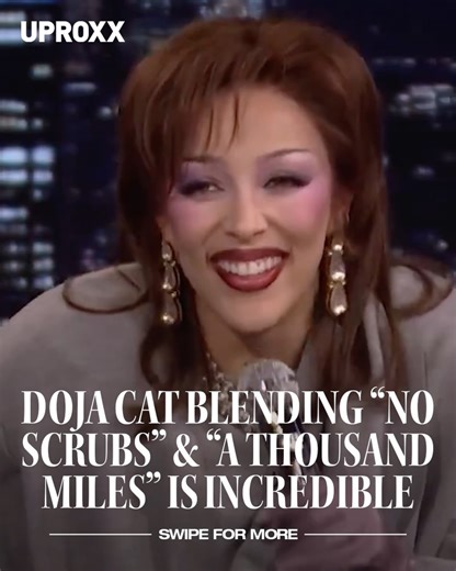 UPROXX on Instagram: "Who knew that these two classics could sound so good blended together 😂 During her appearance on the @fallontonight, @dojacat participated in the song scrambler segment singing @officialtlc’s “No Scrubs” over @vanessacarltonactual’s “A Thousand Miles” for a hilariously entertaining performance 🔥"