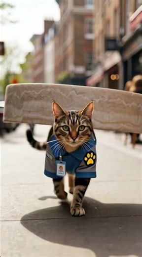 The coffee table you purchased was delivered to your door by the Cat Courier.#furniture #cat
