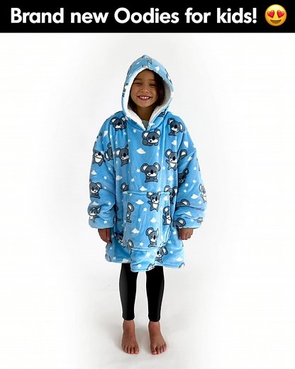 Our BRAND NEW Kids’ Oodies are FINALLY HERE! Now even the littlest members of your family can enjoy their own scrumptiously soft, wonderfully fun Oodies. Even softer than a koala’s tummy and cuter than a baby kangaroo! Watch your child’s sweet little face light up with happiness at their new favourite clothing item. Cuddle up with the family & prepare for the cosiest experience ever, in your Oodies! | The Oodie