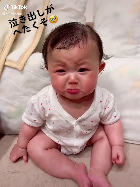 嘘泣きじゃないよね？笑#可愛い赤ちゃん動画 #生後5ヶ月 #泣き顔も愛おしい #嘘泣き #赤ちゃんのいる生活