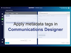 Apply metadata tags in Communications Designer | OpenText Exstream