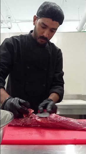 tender loin steak cutting butcher chef Noman Qureshi
