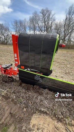 Solar Farm Silt Fence Installation