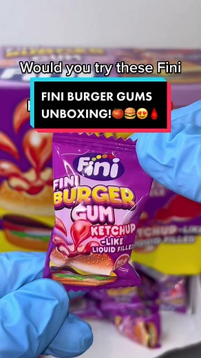 Fini Burger Gums with Ketchup Filling - Taste Test & Review