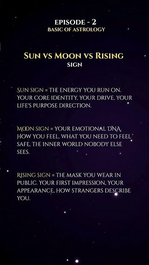 Sun vs Moon vs Rising Sign Explained!!! Beginner Guide #sunsign #moonsign #risingsign #zodiacsigns