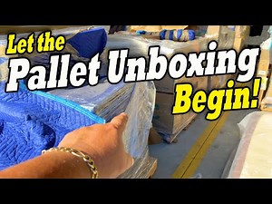 Let the PALLET UNBOXING BEGIN! I bought 10 pallets at the abandoned moving storage pallet auction.