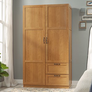 Sauder Select Storage Cabinet, Highland Oak Finish