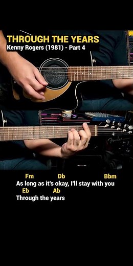 Through the Years - Kenny Rogers (1981) - Easy Guitar Chords Tutorial with Lyrics part 5 SHORTS