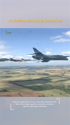Jets for a change - the incredible moment 15 Hawker Hunters flew over in formation at Kemble Airfield in 2001 to mark the 50th anniversary of the Hunter, the sound of 15 Rolls Royce Avon engines, a formation we'll never see again. #HawkerHunter #ColdWarJets #VintageAviation #Warbirds #BritishEngineering #FormationFlying #ClassicJets #AviationHistory #RollsRoyceAvon #HawkerSiddeley #Airshow #MilitaryAviation #JetAge #AviationPhotography #RAF | Wings TV Channel
