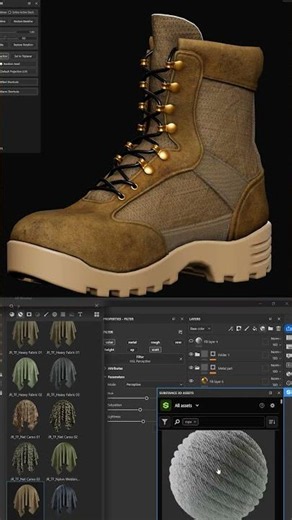 Speed texturing a tactical boot in Substance 3D Painter