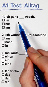 114K views · 2.1K reactions | A1 Test: Alltag – Deutsch für Anfänger Dieser Test hilft dir, wichtige A1-Strukturen aus dem Alltag zu festigen. #germanlanguage #deutschkurs #deutschesprache #DeutschLernen #deutsch #german | Deutsch lernen klar | Facebook