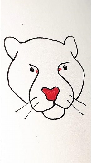 Quick and easy Tiger drawing l how to draw a tiger l #art #tiger #shortsfeed