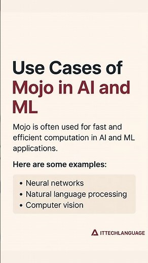 Use cases of Mojo programming #mojo #mojoprogramming #AI #ML #education #educationalvideo #opml