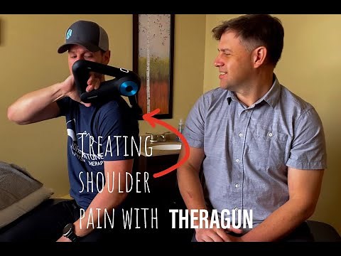 Treat shoulder pain with Theragun, intro and technique