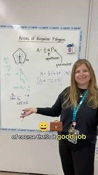 Geometry / Area of a Pentagon #math #iteachalgebra #pentagon #area #apothem