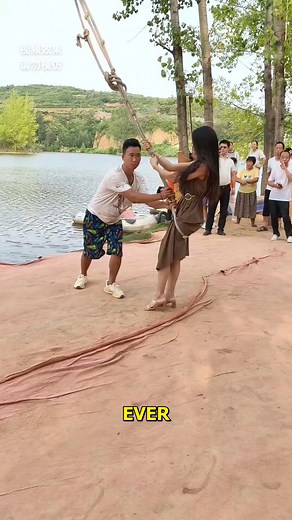 22K views · 40 reactions | Swinging Adventures By The Lake #SwingFun #LakeAdventure #OutdoorThrill #SwingChallenge #FunDay | Deep Dive News | Facebook