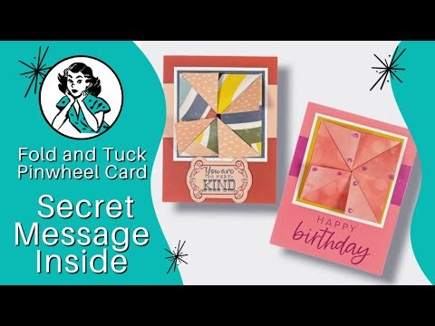 🔴 How to Make a Fold and Tuck Pinwheel Card | Easy Fun Fold