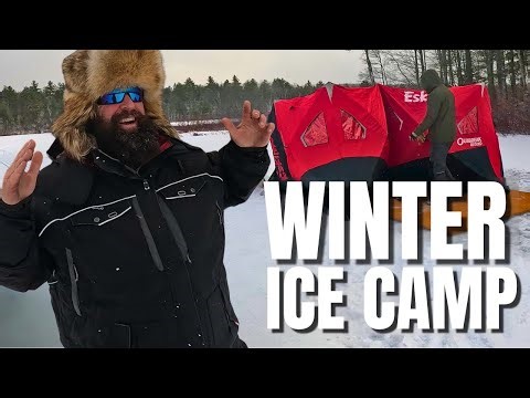 Setting Up Camp on the Ice: Catching a Beaver and a Crappie
