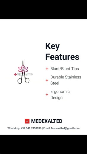 Dissecting Scissors 6.5" BluntSingle Use Operating Scissors Medical Surgical Instrument+923417330036
