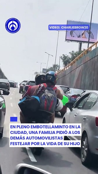¡Claxonazos por la vida! Familia celebra la última quimioterapia de su hijo