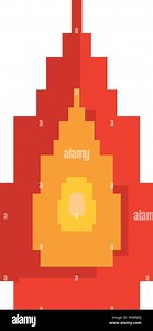 pixel video game flame fire vector illustration Stock Vector Image & Art - Alamy
