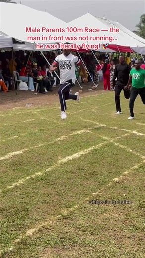 Unbelievable Male Parent's 100m Race Performance