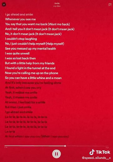 Smile by Lily Allen Full Song 2 Minutes Audio