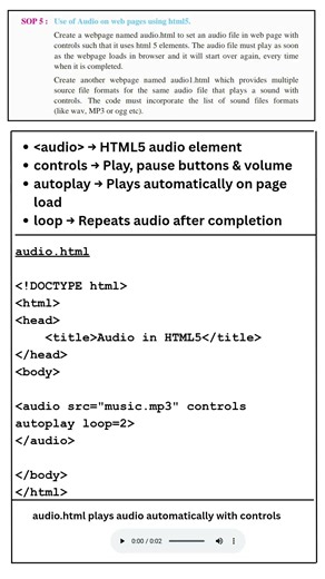 Advanced Web Designing - SOP 5 | Std. 12 COMMERCE | INFORMATION TECHNOLOGY |#syjc #html5 #sop #it