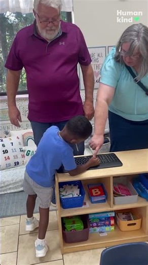 Watch boy proudly give neighbors a tour of his preschool
