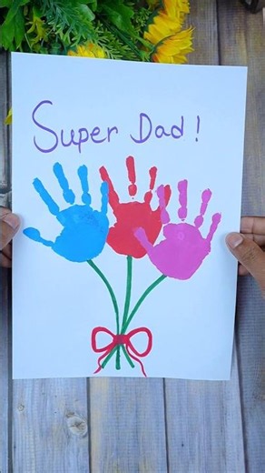 Craft Projects for Father's Day | Father's Day Handprint Craft | Father's Day Painting Ideas