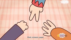 英语启蒙儿歌趣味动画：Rock Scissors Paper #2 石头剪刀布- Finger Play Song - Super Simple Songs