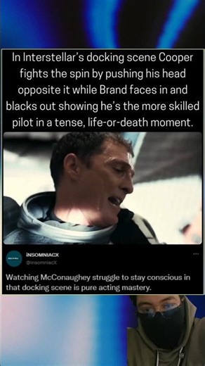 Interstellar Docking Scene Proves Cooper’s Skills as He Controls the Spin While Brand Passes Out.