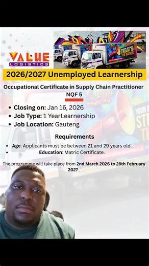 Value Logistic Learnership Programme 2026/2027 Guide