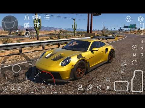 Porsche 911 GT3 RS 😘 | Desert highway with yellow sports car 🤑 | Car Parking Multiplayer 2 🔥