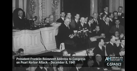 President Roosevelt's "Day of Infamy" Address to Congress