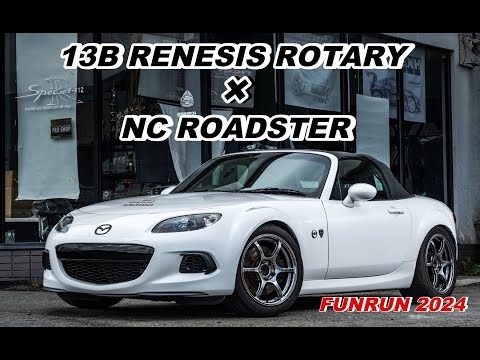 ロータリー搭載のロードスター / FD2、TE27とのNAバトル / 13Bレネシスロータリー / FUNRUN2024 / セントラルサーキット