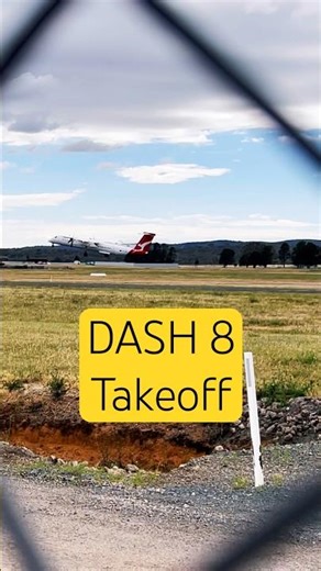 Qantaslink Dash 8 takeoff from Canberra Airport #aviationshorts