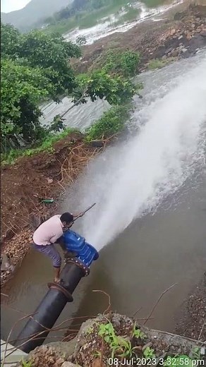 #scour #valve #opening #working #ms #pipeline #water #flushing #work #watersupply #projects