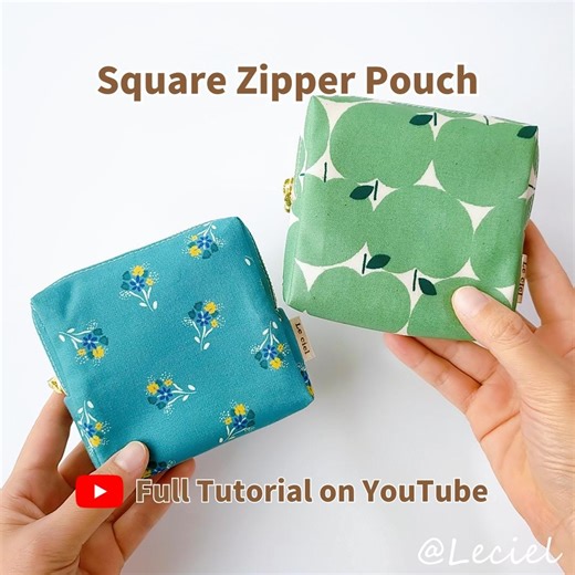 Boxy Zipper Pouch Sewing Pattern | Square Box Pouch PDF Pattern, Lined & Laminated Versions - Etsy UK