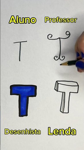 Different ways to write the letter T