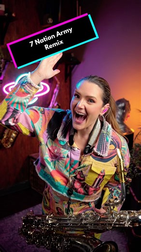 Seven Nation Army…but FILTHY! 🙌🏻💁🏻‍♀️ The Baritone Sax was built for chaos and I’m proving it #sax #remix #saxplayer #livemusic #saxophone | Ellie Sax