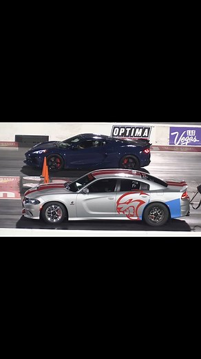 649K views · 16K reactions | 2025 C8 Corvette E-Ray vs Hellcat Charger - insane drag race battle #corvetteeray #hellcatcharger #dragrace #americamuscle #supercars #speedtest #hellcat #corvette | Wheels | Facebook