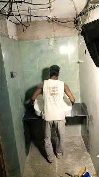 Washing Counter Tiles Work Step by Step | Full Process 🔨#tiles #shorts